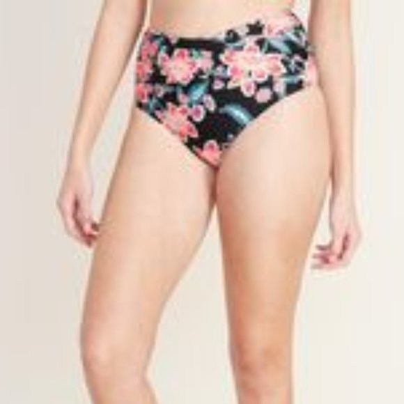 New Old Navy High-waisted Wrap-front Swim Bottoms - Picture 1 of 4